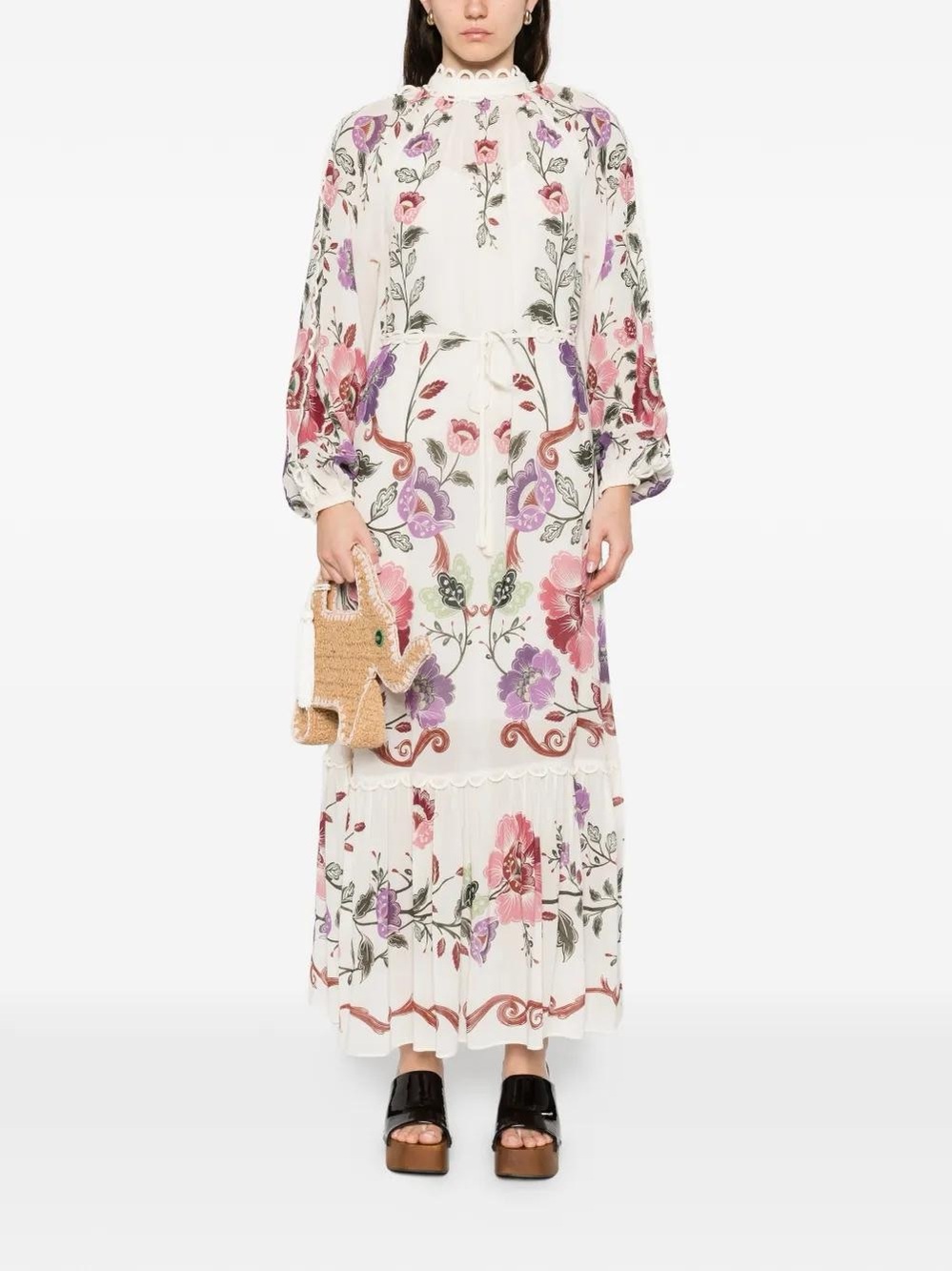 Farm Rio Rococo Flowers Maxi Dress Floral Medium